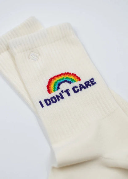"I don´t care" - beige Tennissocken von J. Clay für Frauen und Männer