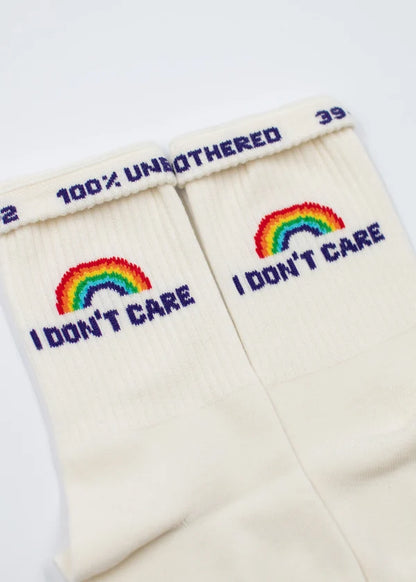 "I don´t care" - beige Tennissocken von J. Clay für Frauen und Männer