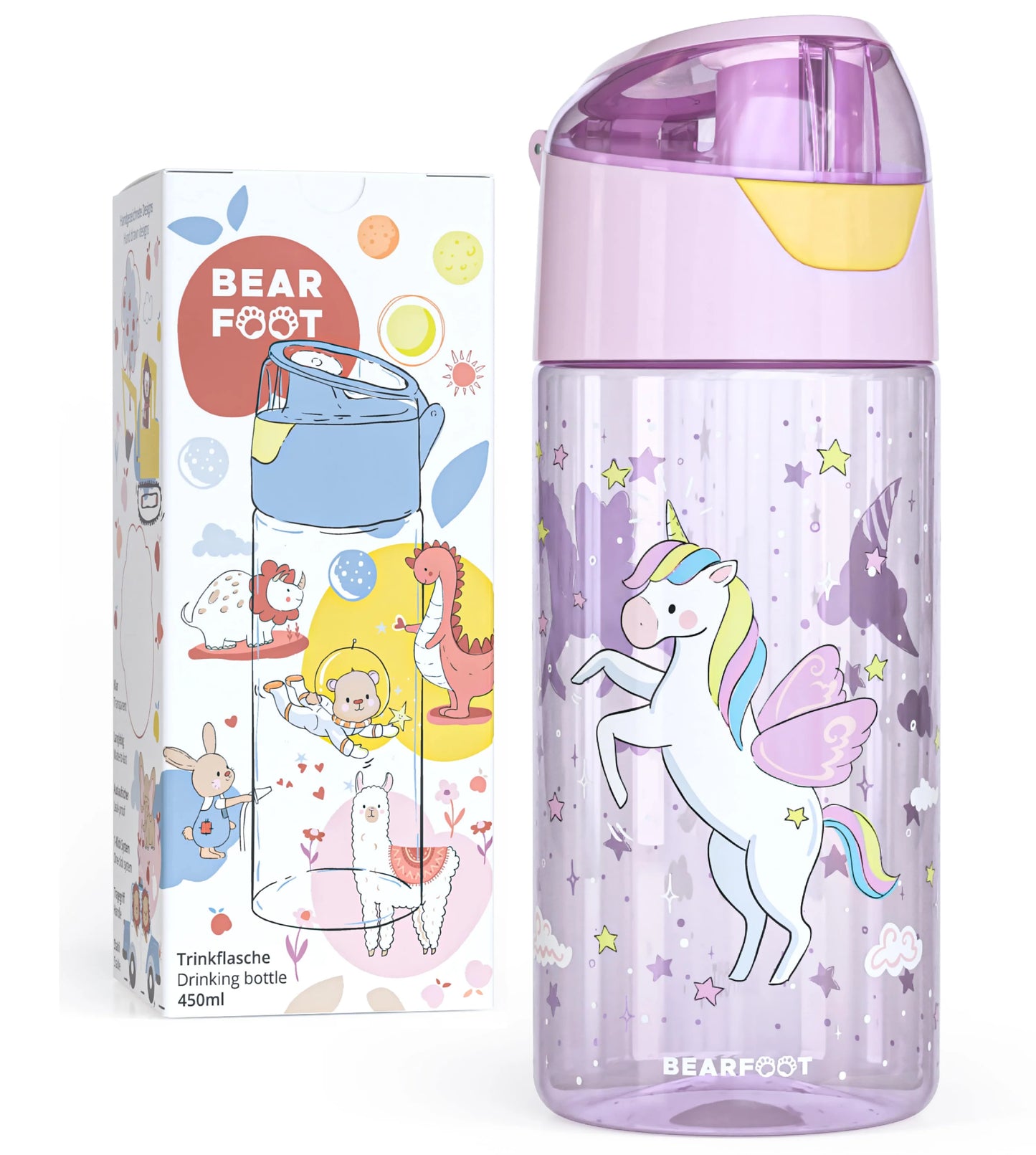 Auslaufsichere Trinkflasche mit Einhorn-Motiv für Kinder