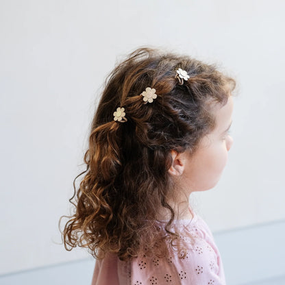 Glitzernde Mini-Haargummis mit Blumenmotiv von Mimi & Lula