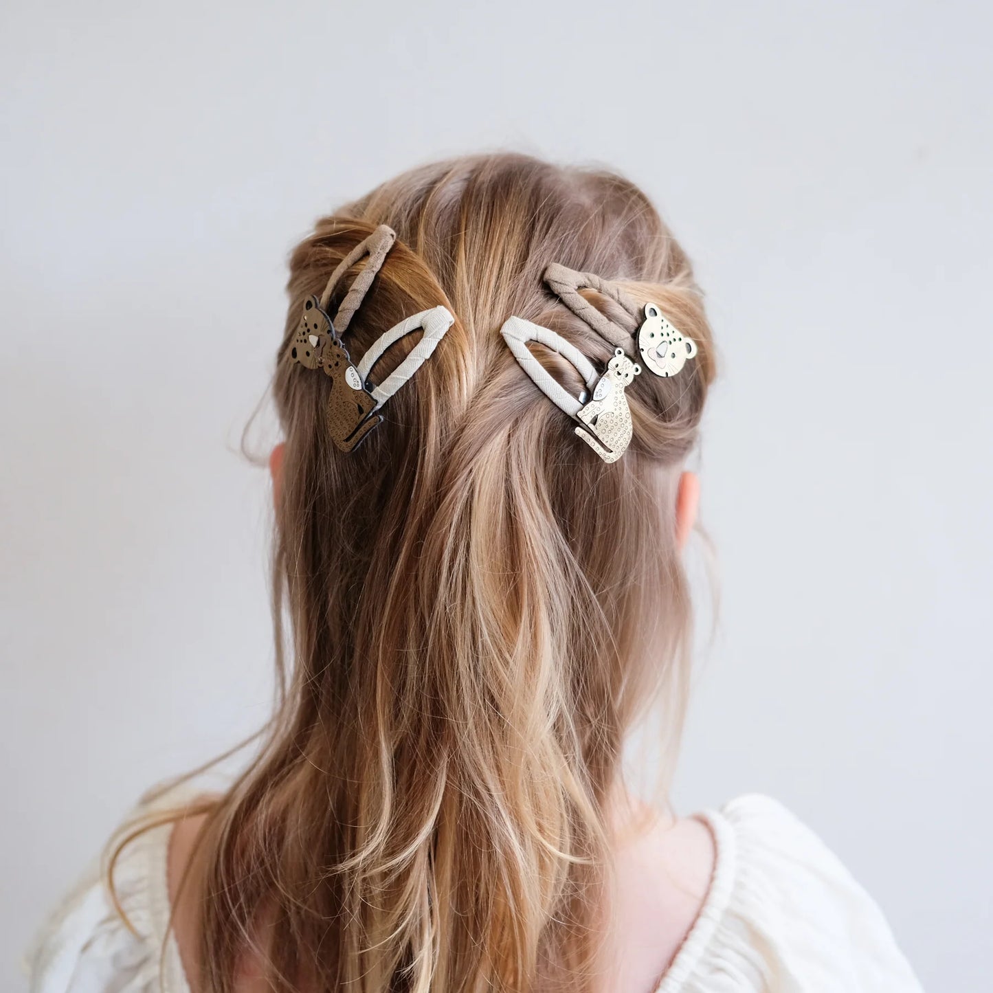 Haarspangen mit Leopardenmotiv von Mimi & Lula, 4er Set