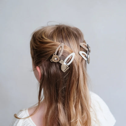 Haarspangen mit Leopardenmotiv von Mimi & Lula, 4er Set