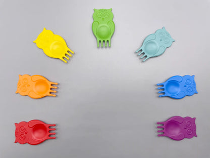Eulen-Snackpiekser "Colourfowls" von Pieksi & Griffel, 7er Set