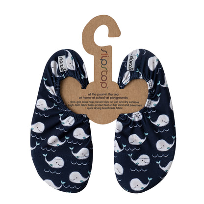 Slip Stop Schuhe "Willy" mit Wal-Muster, Größe 33-35