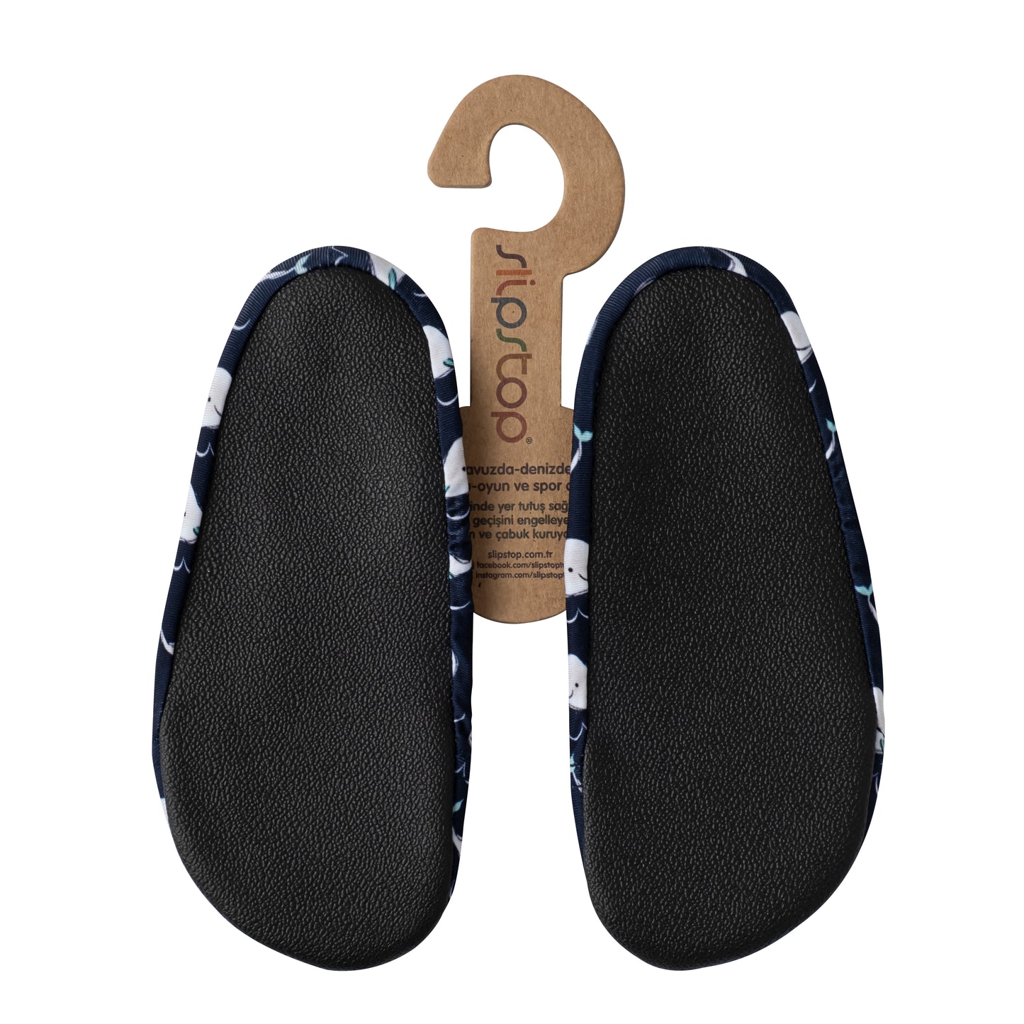 Slip Stop Schuhe "Willy" mit Wal-Muster, Größe 33-35