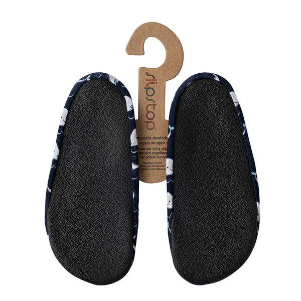 Slip Stop Schuhe "Willy" mit Wal-Muster - perfekt für Wasser, Strand und Co., Größe 33-35