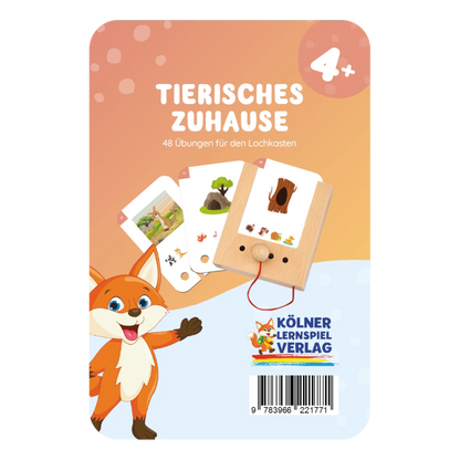 Kartensatz "Tierisches Zuhause 4+" für den Lochkasten (ab 4 Jahren)
