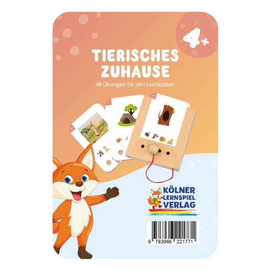 Kartensatz "Tierisches Zuhause 4+" für den Lochkasten (ab 4 Jahren)