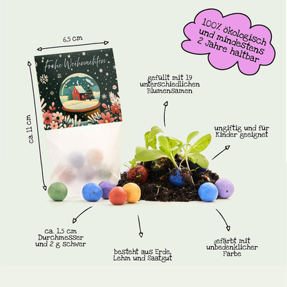 Blumenmurmeln "Frohe Weihnachten" von Stadtgärtner