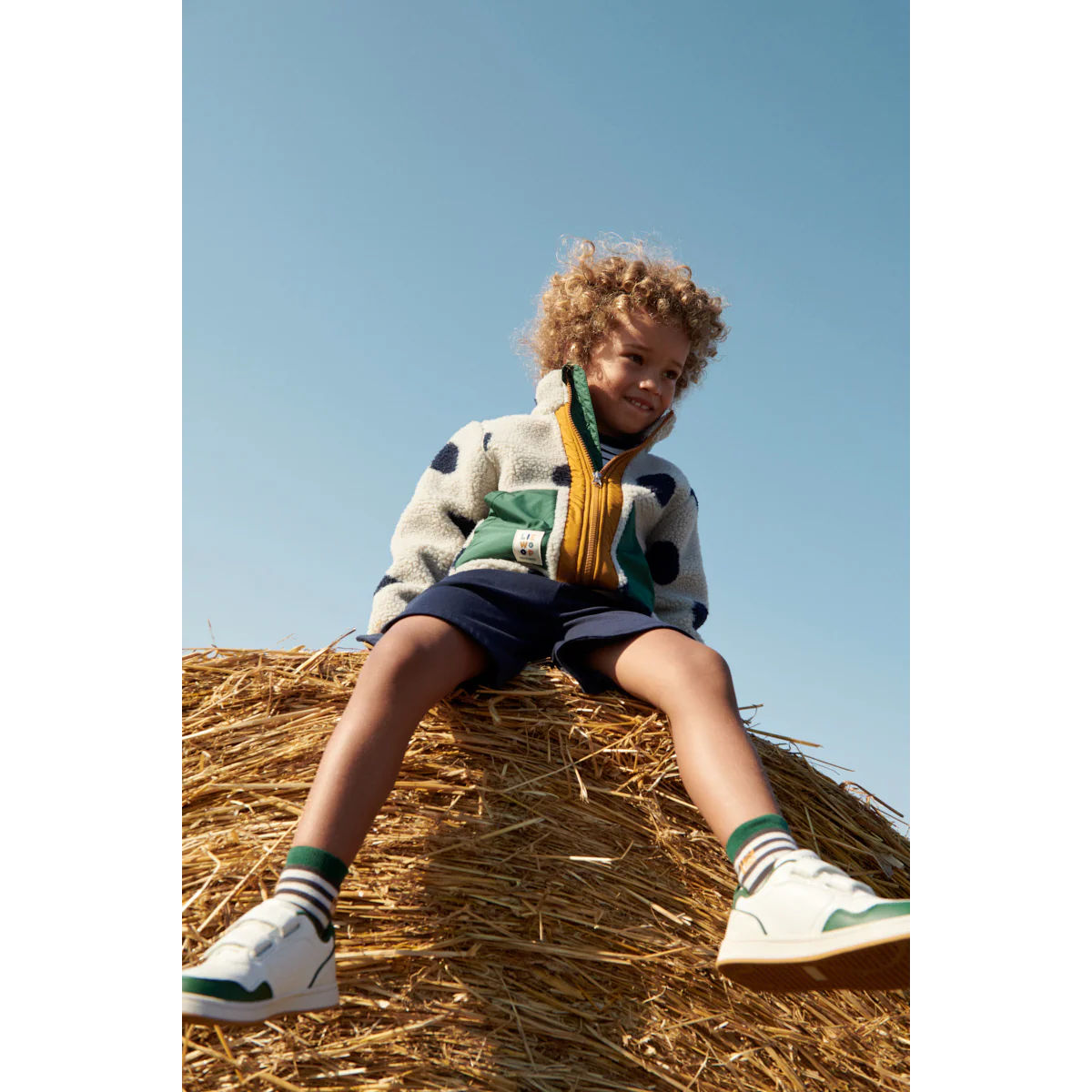 NOAM Fleecejacke "Spot Dots/Mist" von Liewood für Kinder, Gr. 80-140