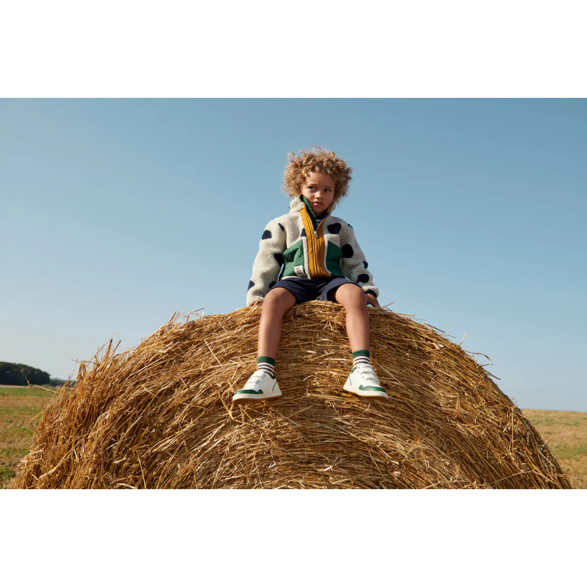 NOAM Fleecejacke "Spot Dots/Mist" von Liewood für Kinder, Gr. 80-140