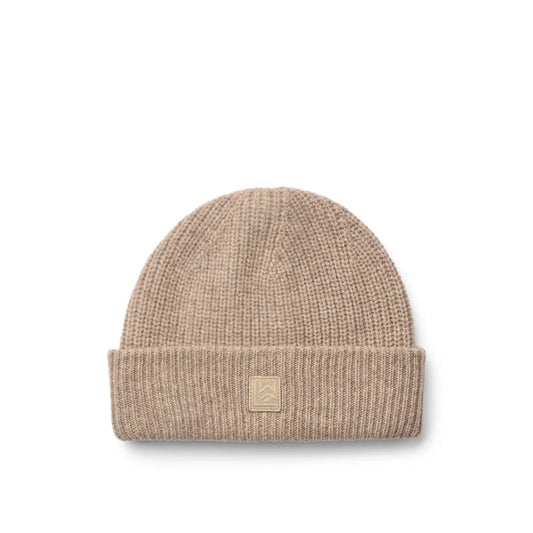 Beige Emilio Beanie Hat Mütze in "Oat Melange" von Liewood