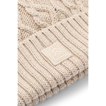 Beige Ezra Strickmütze in "Sandy" mit Strickmuster von Liewood
