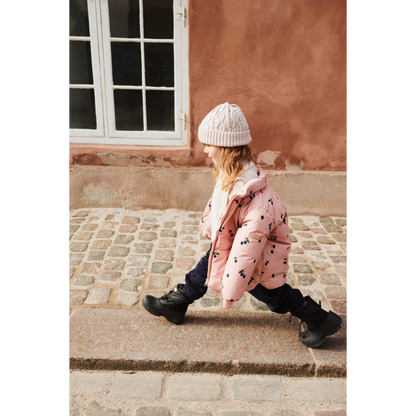Beige Ezra Strickmütze in "Sandy" mit Strickmuster von Liewood