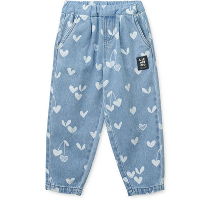 Liewood Jeans Borris "Sweathearts/Light blue denim" van Liewood, maat 86-134