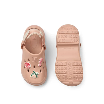 Roze Milas sandalen/clogs met charms van Liewood, maat 25-30