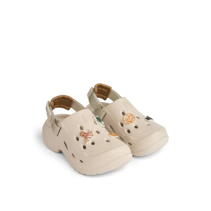 Beige Milas Sandalen/Clogs mit Charms von Liewood, Gr. 25-30