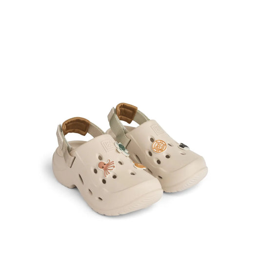 Beige Milas Sandalen/Clogs mit Charms von Liewood, Gr. 25-30