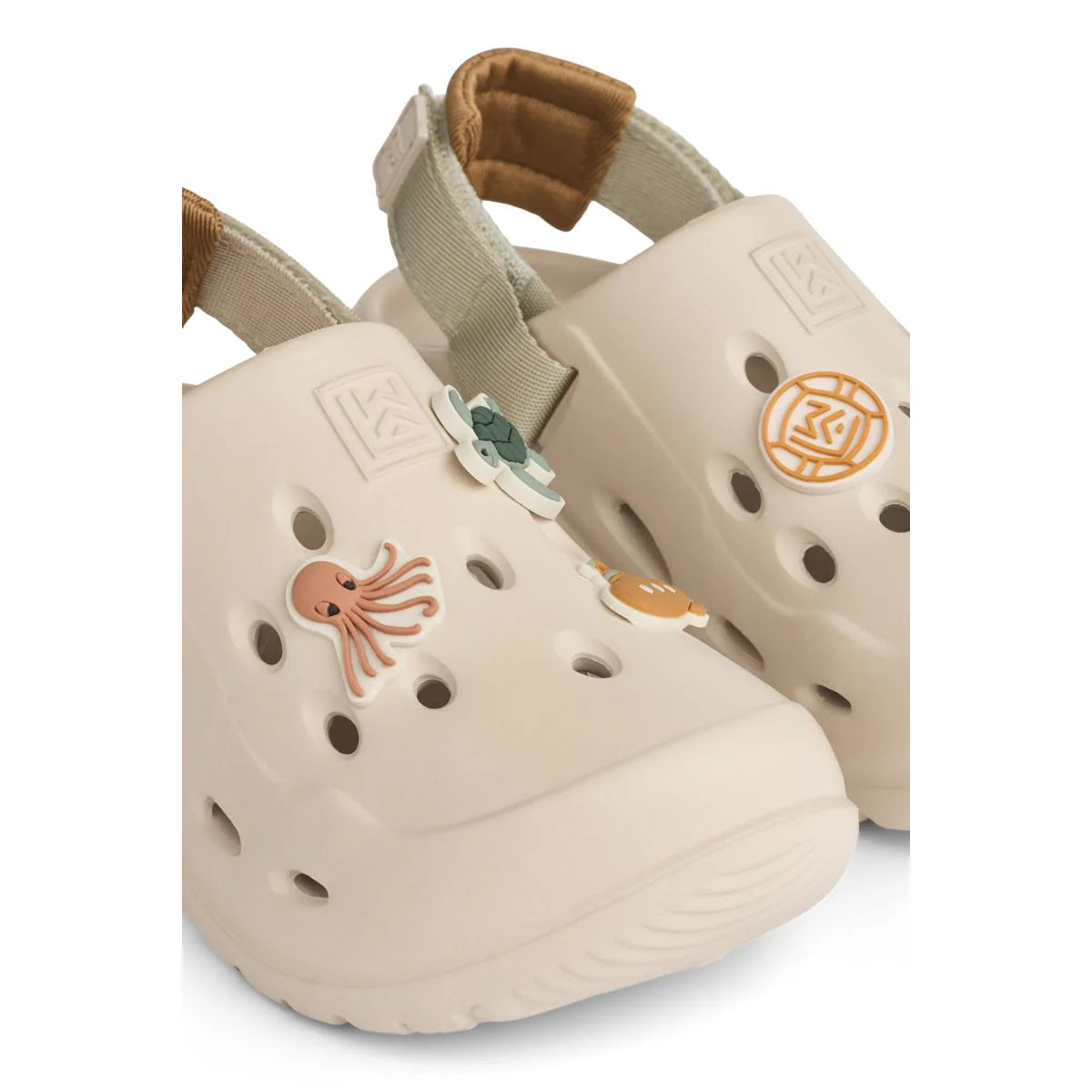 Beige Milas Sandalen/Clogs mit Charms von Liewood, Gr. 25-30