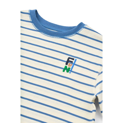 Gestreiftes Kurzarm-Shirt "Tyler" von Liewood, Riverside/Creme de la creme