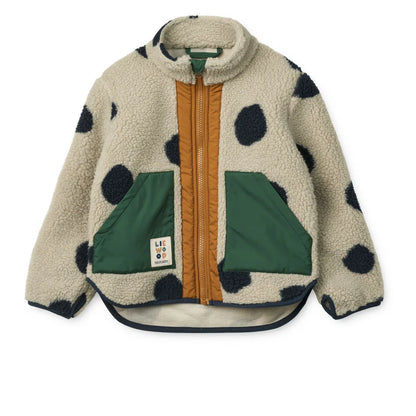 NOAM Fleecejacke "Spot Dots/Mist" von Liewood für Kinder, Gr. 80-140