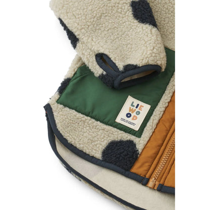 NOAM Fleecejacke "Spot Dots/Mist" von Liewood für Kinder, Gr. 80-140