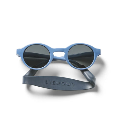 Stacey Baby Sunglasses with Silicone Strap by Liewood, Color: Riverside/Classic Navy