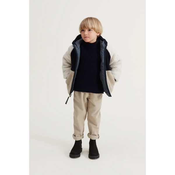 Kuschelige Wendejacke "Jackson Reversible Jacket" von Liewood, whale blue multi mix