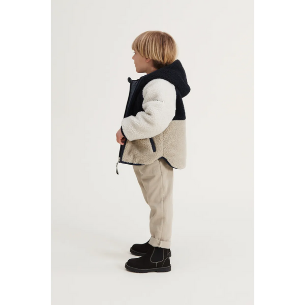 Kuschelige Wendejacke "Jackson Reversible Jacket" von Liewood, whale blue multi mix