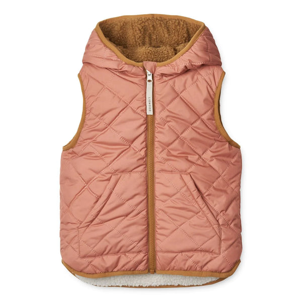 Kuschelige Wendeweste/Steppweste von Liewood, rosa