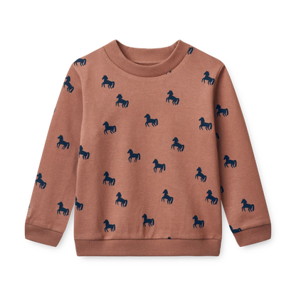 Oberteil "Thora Printed Sweatshirt" mit Pferde-Motiv von Liewood, Größe 56-122