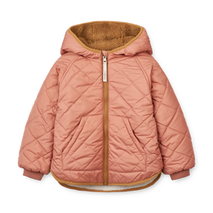 Kuschelige Wendejacke "Jackson Reversible Jacket" von Liewood, tuscany rose mix