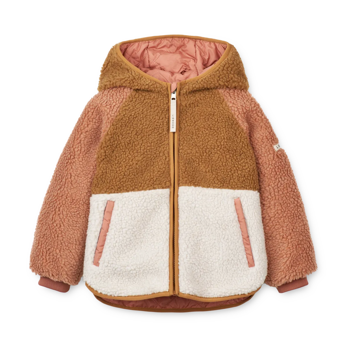 Kuschelige Wendejacke "Jackson Reversible Jacket" von Liewood, tuscany rose mix