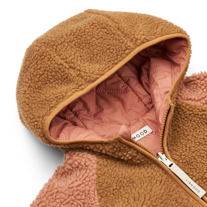 Kuschelige Wendejacke "Jackson Reversible Jacket" von Liewood, tuscany rose mix