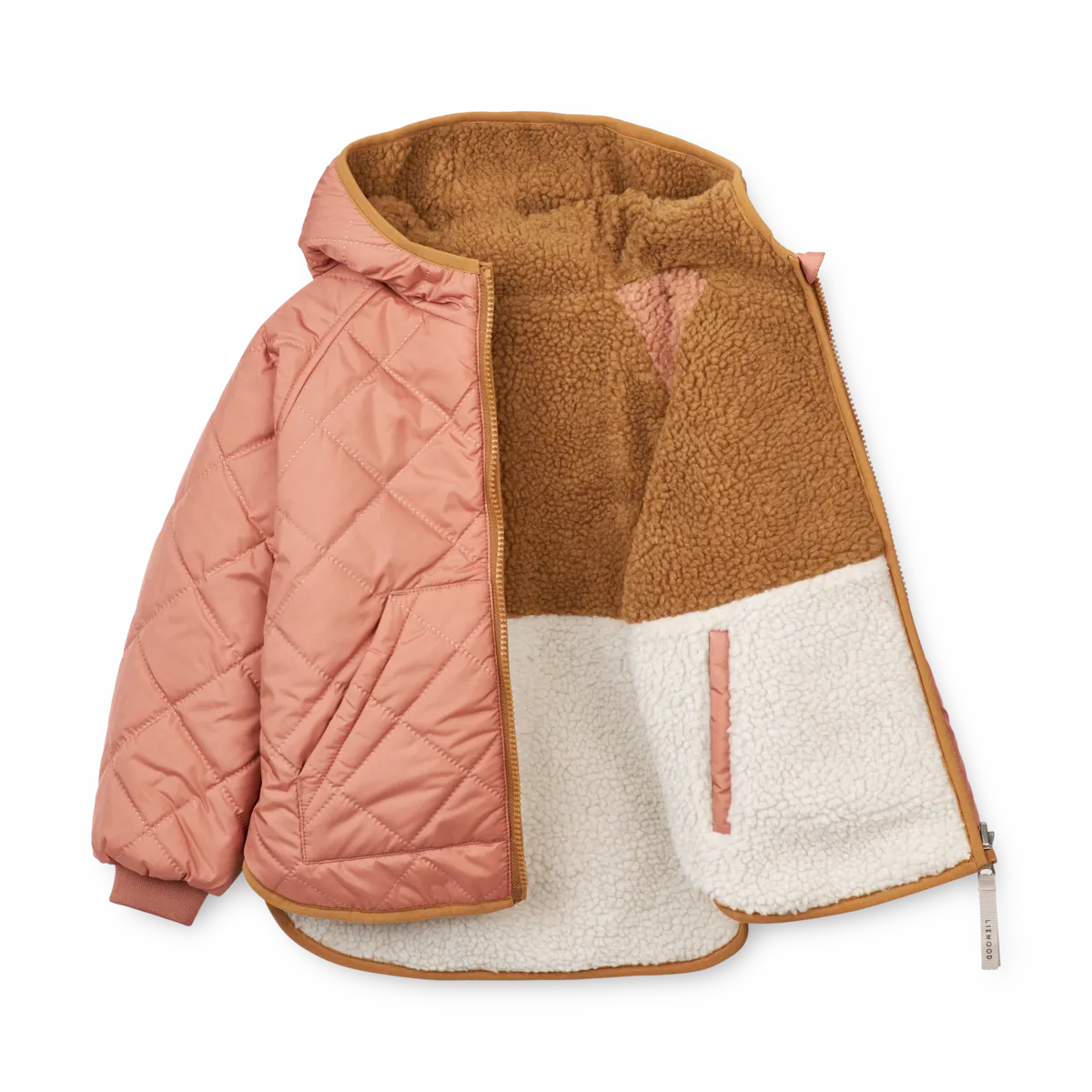 Kuschelige Wendejacke "Jackson Reversible Jacket" von Liewood, tuscany rose mix