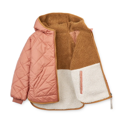 Kuschelige Wendejacke "Jackson Reversible Jacket" von Liewood, tuscany rose mix
