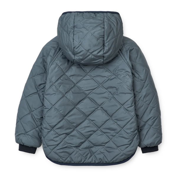 Kuschelige Wendejacke "Jackson Reversible Jacket" von Liewood, whale blue multi mix