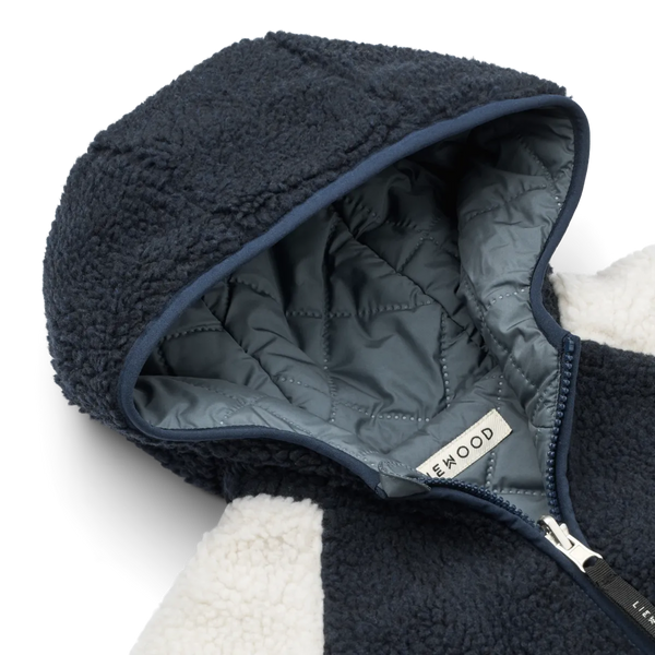 Kuschelige Wendejacke "Jackson Reversible Jacket" von Liewood, whale blue multi mix