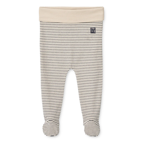 Blaue gestreifte Leggins von Liewood, Größe 56-68