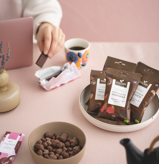 Himbeere in weißer Schokolade von Foodin