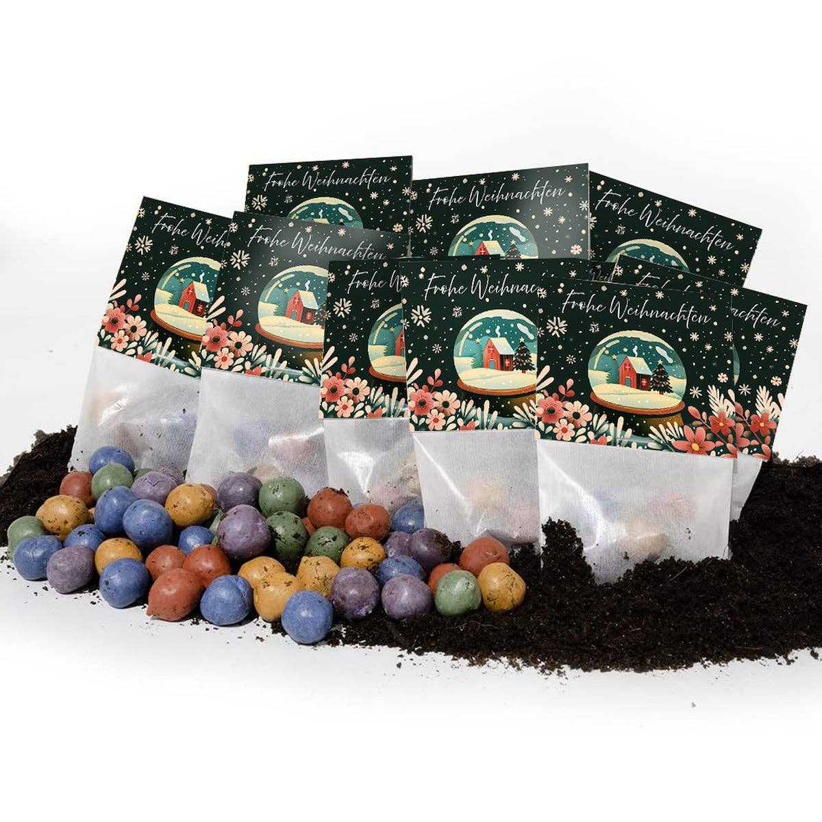 Blumenmurmeln "Frohe Weihnachten" von Stadtgärtner