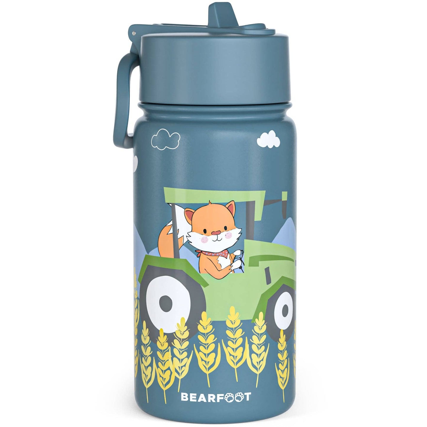 Thermo Trinkflasche mit Traktor Motiv für Kinder