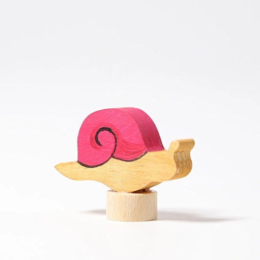 Rosa Schnecke - Steckfigur von Grimm´s - perfekt für den Festtagsring