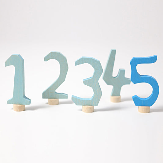 Blaue Zahlenstecker-Set von 1-5 von Grimm´s - perfekt für den Festtagsring