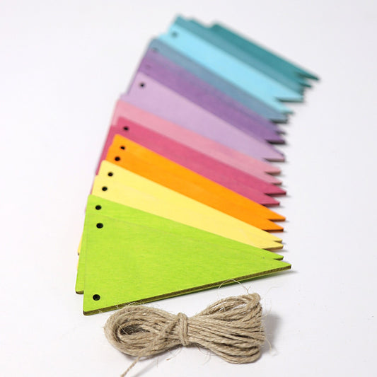 Wimpelkette Pastell aus Holz von Grimms