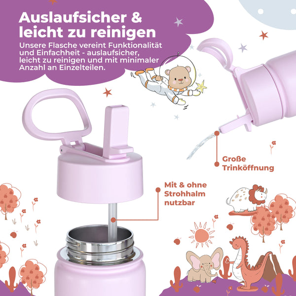 Thermo-Trinkflasche mit Einhorn-Motiv für Kinder