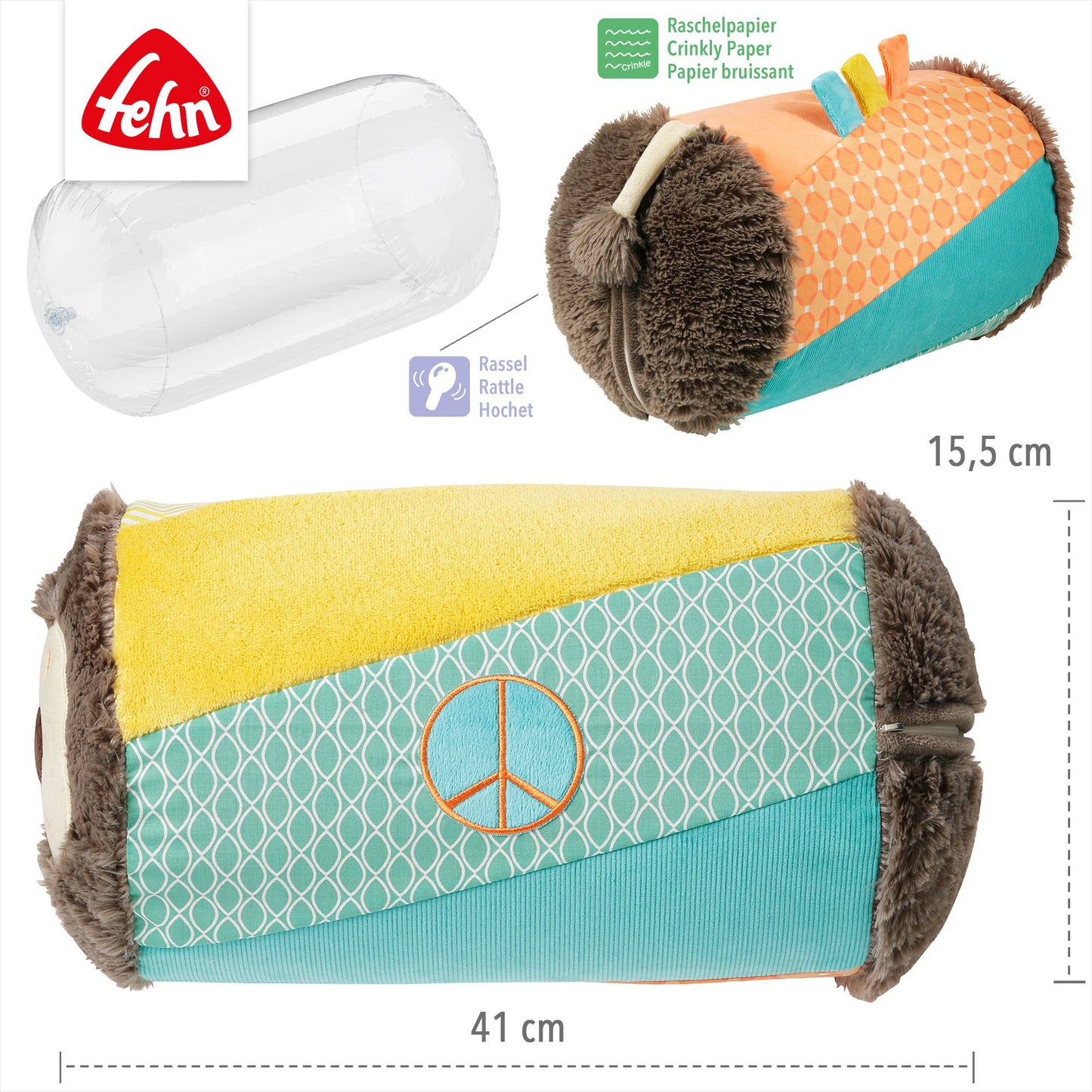 Krabbelrolle "Löwe" von Fehn - Motorikspielzeug für Babys