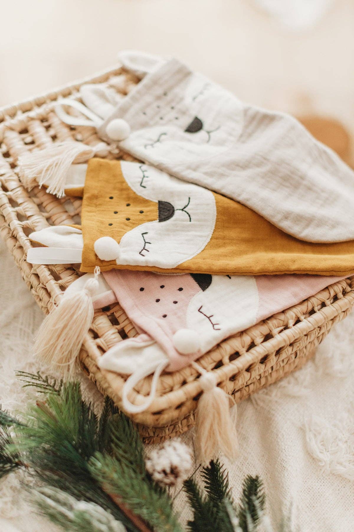 Nikolausstiefel "Rehkitz" in Silbergrau von Kikadu