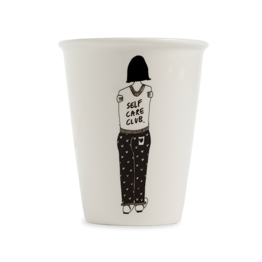 Tasse "Selfcareclub" aus Porzellan von helen b.