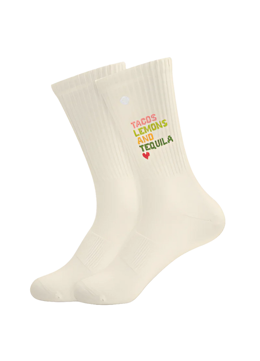 Tennissocken "Tacos Lemons and Tequila" von J. Clay für Frauen und Männer